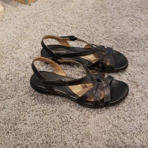 Black Leather Sandals N5 comfort